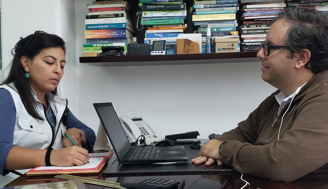 Nicolás Estrada, gerente de Bioest y Angela Maria Pardo, directora de Metroflor.